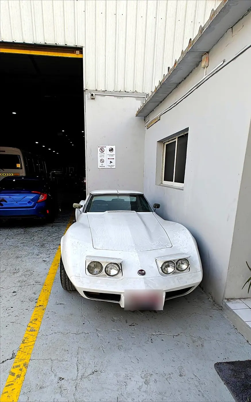 Corvette C3 in white primer